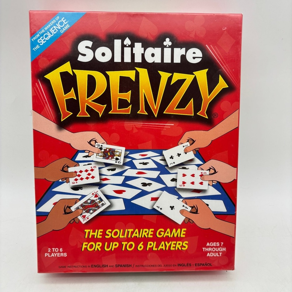 Solitaire Frenzy Board Card Game Jax 2002 Complete 2-6 Players Sequence